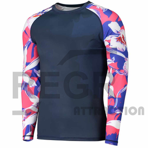 Camisa deportiva de manga larga para hombres, tela Bjj personalizada, diseño libre, poliéster liso, sublimación personalizada, OEM, Gsm, venta al por mayor - Product Image 1