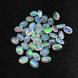 7x9mm doğal etiyopya Opal Oval yönlü gevşek taş toptan fiyat doğal gevşek değerli taşlar doğal çok ateş Opal taş