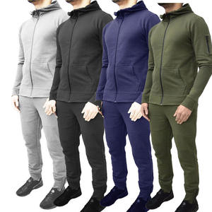 Printemps automne ensembles de course hommes Sport costumes ensemble de vêtements de sport Fitness entraînement chaud respirant survêtement poche zippée Jogging costume - Product Image 2