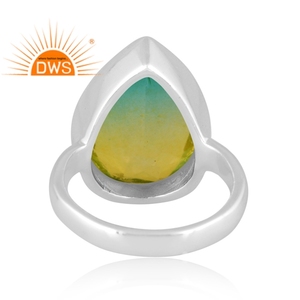 Hecho a mano fina plata esterlina Natural Bio cromo diópsido cuarzo piedra preciosa anillo apilable joyería fabricante - Product Image 4