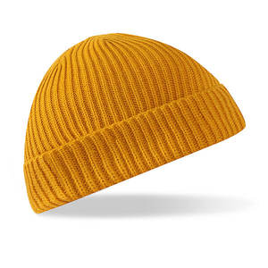 Wholesale Custom Men Women Solid Color Knitted Beanies <b>Caps</b> Outdoos Sport Rolled Cuff <b>Brimless</b> Hat - Product Image 2