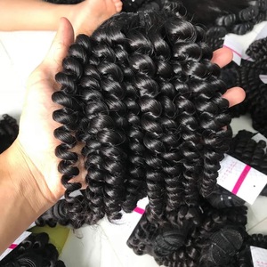 Extensions de cheveux humains vierges Remy crépus bouclés bruts du Vietnam perruque naturelle avec double trame toutes les couleurs convenables - Product Image 3