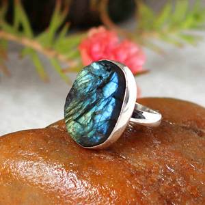 แหวนเงินแท้925,สร้อยข้อมือหินดรูซี่หินเจียอัญมณีดรูซี่หินควอตซ์ทรงหลวม - Product Image 3