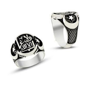 925 Sterling <b>Silver</b> Art Allah Rasul Muhammad <b>Men</b> <b>Ring</b> New <b>Rings</b> Turkey Allah Accessories Retro Allah Wholesale - Product Image 5