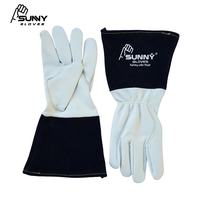 최고의 판매 암소 goatskin 가죽 tig 아르곤 용접 장갑 써니 장갑