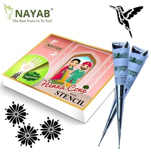 Autocollants de tatouage temporaire pour le corps en henné noir Nayab OEM pour femmes, avec pochoirs et adhésif puissant, vente en gros - Product Image 6