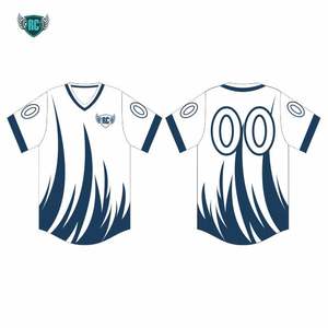 Chemise de baseball unisexe personnalisée imprimée par sublimation 3D Vêtements de sport respirants de haute qualité pour adultes Logo personnalisé pour softball - Product Image 1