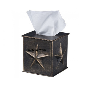 Boîte à mouchoirs carrée en métal dernière arrivée porte-serviettes de créateur fait main taille personnalisée boîte à mouchoirs en métal de créateur fantaisie - Product Image 1