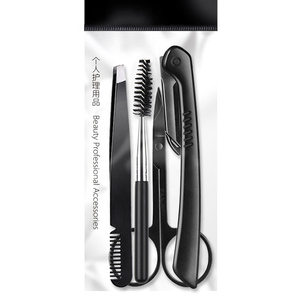 Super Oferta: Set Ecológico de 4 Piezas para Cejas en Negro, Incluye Tijeras, Pinzas, Cepillo y Cuchilla - Product Image 3