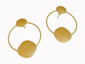 Boucles d'oreilles tendance en laiton plaqué or pour filles et femmes, nouvelle collection - Product Image 2