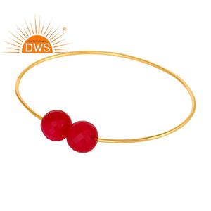 สีชมพู Chalcedony อัญมณีธรรมชาติกำไล925เครื่องประดับเงินผู้ผลิตผู้หญิงกำไลข้อมือของขวัญเครื่องประดับผู้ผลิต - Product Image 1