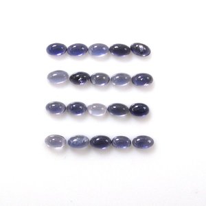 3mm 4mm 5mm Iolite Naturelle Pierre Ovale Dos Plat Calibré Taille Lâche Cabochon Pierres Précieuses Vente en Gros Usine Du Fabricant - Product Image 1