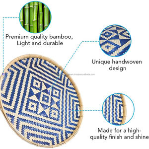 Set 3 New Woven <b>Bamboo</b> Wall Art Hanging Decor, <b>Bamboo</b> <b>PLACEMAT</b> Tray Made in Vietnam - Product Image 5