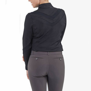 Couche de base équestre élégante chemise d'équitation à séchage rapide vêtements d'équitation athlétique couche de base d'entraînement OEM Logo personnalisé - Product Image 2