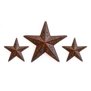Juego de Estrellas Metálicas Decorativas Rústicas de Alta Calidad para el Hogar - Estrellas Galvanizadas Ecológicas de Lujo para Montar en la Pared en Navidad - Product Image 5