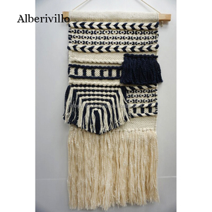 Tapiz de pared de ganchillo tejido de algodón, el mejor diseño, tapiz de pared hecho a mano, colgante de pared de la India - Product Image 2