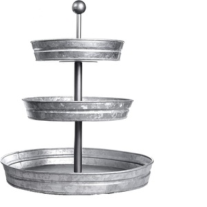 Support à gâteau rond de grande taille de qualité supérieure en fer forgé avec un design noir fait à la main, parfait pour les présentations élégantes de desserts - Product Image 2