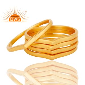 แหวนทองชุบแบบซ้อนได้ ดีไซน์ทันสมัยปี 2026 สำหรับผู้ผลิตเครื่องประดับแฟชั่นแบบสั่งทำ - Product Image 2