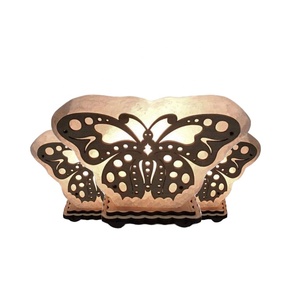 Butterfly Shape Himalayan Pink <b>Salt</b> Lamp & Wooden 3D Butterfly Design Best for Office Decoration-Sian Enterprises - Product Image 1