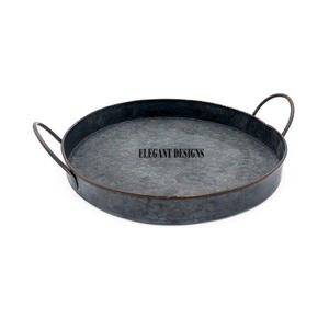 Plateau de service Vintage de forme ronde, plat de service vulcanisé pour hôtel et Restaurant, livraison gratuite - Product Image 3