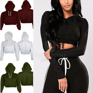 Sudadera con capucha para mujer, con logotipo personalizado, de algodón, liso, con cuello redondo, venta al por mayor - Product Image 6