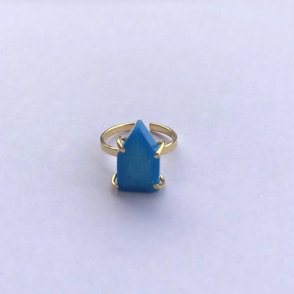 Кольца с драгоценными камнями, натуральный синий сахар, друзы, полудрагоценные камни, ювелирные изделия, оптовая цена, покупка онлайн-магазина Alibaba, Индия