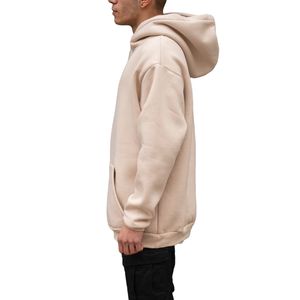 Sudadera con Capucha Blanca, Estilo Canguro, Nueva, Talla Grande, 100% Algodón, Servicio OEM para Hombre, Tejido, Ecológica, Regular S141 - Product Image 5