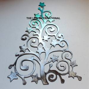 Décorations Murales Argentées pour la Maison, Ornements de Noël à Suspendre, Autres Décorations de Noël en Métal Poli – Vente Chaude - Product Image 1