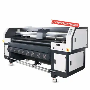 Printer UV Hibrida Profesional, 1.8M/2.5M/3.2M untuk Kulit dan PVC dan PU