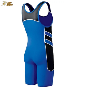 เสื้อกล้ามสำหรับยกน้ำหนักออกกำลังกาย,เสื้อเดี่ยวลายมวยปล้ำสีฟ้า - Product Image 3