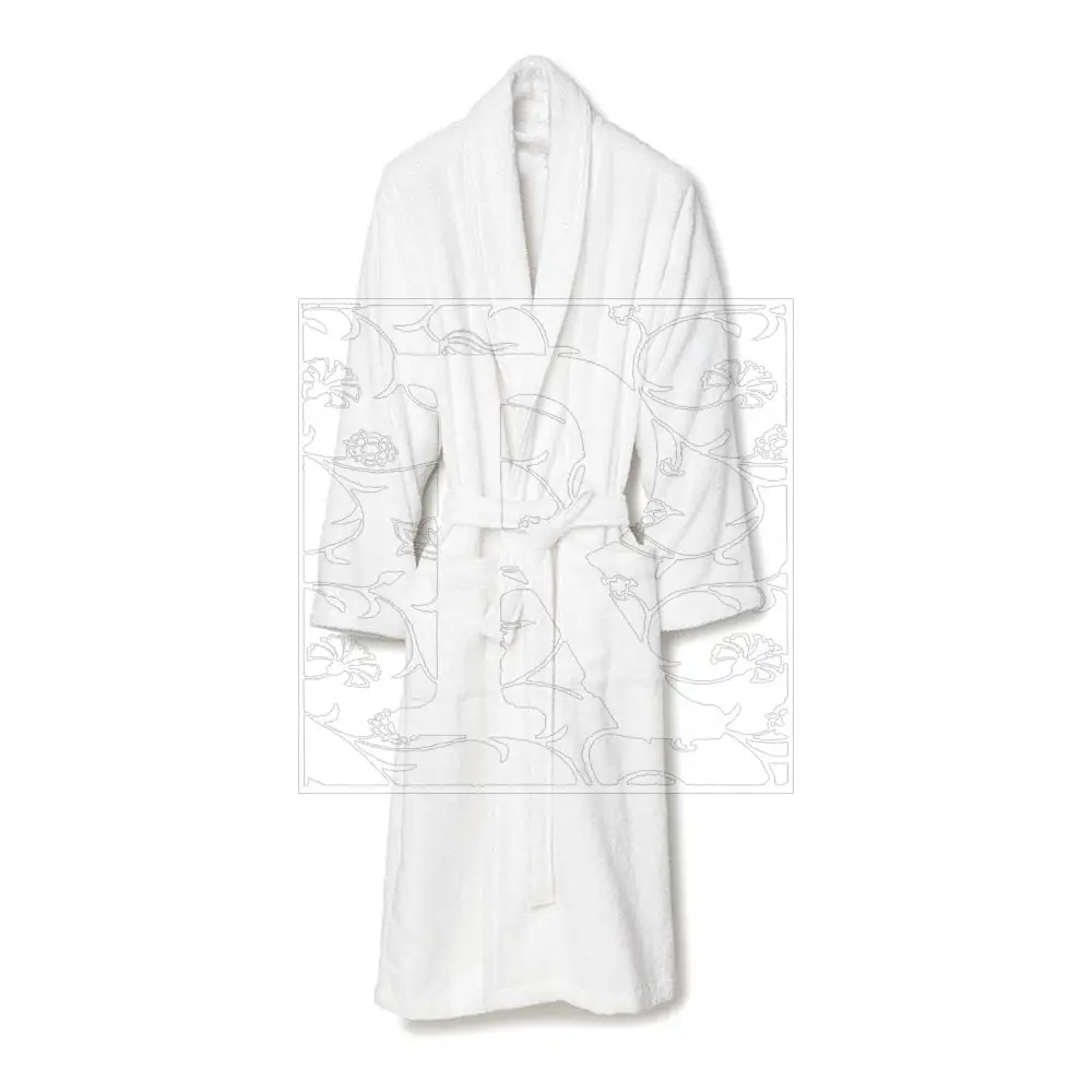 Premium Quality 100% Cotton Five Stars Hotel Waffle Fabric Bath Robe Unisex Women & Men's OEM Logo Bathrobe