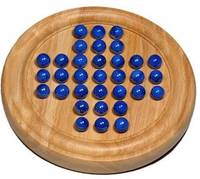 Solitaire en bois fait main de haute qualité avec des billes de verre, fabricant et exportateur de jeux de société