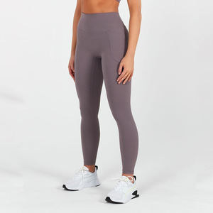 Taille haute sans couture athlétique Scrunch bout à bout Fitness Leggings motif solide pantalons de Yoga pour entraînement de gymnastique en gros disponible - Product Image 4