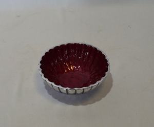 Bol émaillé en relief de fleur en aluminium Premium Vantage bol d'écrou en émail gaufré poli brillant fantaisie pour vaisselle et vaisselle - Product Image 2