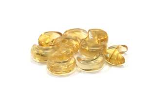 Vente en gros de cabochons en citrine jaune naturelle de 5 pièces en forme de lune lisse pour bijoux en pierre de naissance de novembre - Product Image 5