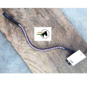 Lujo 8mm café laca cristal caballo frente banda moda tomar ecuestre espalda abierta cinta adhesiva bucle calidad caballo producto - Product Image 2