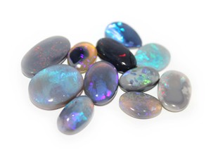 Opale noire naturelle australienne de 110 carats, cabochon lisse, forme fantaisie, pierres précieuses en vrac assorties, faites à la main, haute qualité - Product Image 3