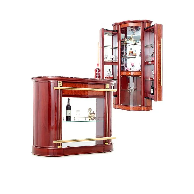 C'est La Vie ตู้โชว์เข้ามุม,ชุดตู้แก้วไวน์บาร์เฟอร์นิเจอร์สำหรับห้องนั่งเล่น