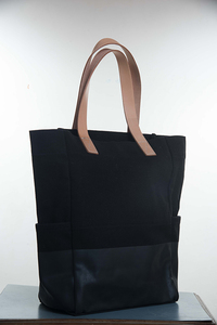 Sac fourre-tout en toile de coton robuste, valise professionnelle personnalisée, fourre-tout pour voyage, pour shopping, avec poignée en cuir - Product Image 6