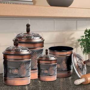 Stylish Metal Galvanized <b>Storage</b> Container in <b>Grey</b> Finished with Vintage Design Perfect for Modern Home Organization - Product Image 5