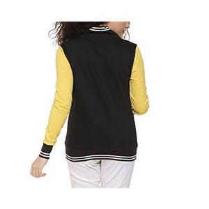 Veste d'université Letterman personnalisée OEM, doublure en laine avec patchs de broderie, veste universitaire en cuir de baseball, rembourrage en coton vendu en gros - Product Image 4