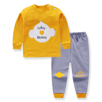 Pyjamas décontractés pour bébés garçons à manches longues en tissu éponge 100 % coton respirant, motif dessin animé, grandes tailles pour enfants, prêts à être expédiés, OEM