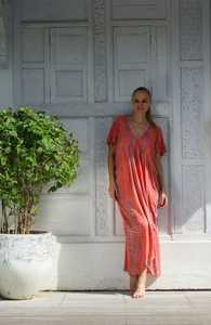 2025 nouvelle Collection glands attachés colorant ample caftan Style Vintage Maxi robe décontracté Chic Look pour l'été - Product Image 3