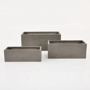 [Kiddo]-Vente en gros de jardinières en béton Pot de fleur en ciment Grc Planter-Pots rectangulaires-Vietnam Pottery Garden Furniture Outdoor - Product Image 1