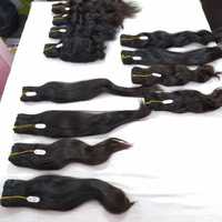 Ekstensi Rambut Virgin Remy India 100g5g Mesin Double Weft Kepang Crochet Bagus Model Body Wave