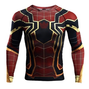 เสื้อแรชการ์ดแขนยาวสำหรับผู้ชาย ป้องกันแสงแดด ผลิตตามสั่ง (OEM) ผ้ายืดสแปนเด็กซ์/ไนลอน พิมพ์โลโก้ด้วยความร้อน ป้องกันแบคทีเรีย แห้งเร็ว ป้องกันรังสียูวี - Product Image 5