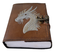 Carnet d'adresses vintage de qualité supérieure, 100 feuilles, papier écologique, couverture en cuir gaufré, journal Dragon Game of Thrones avec fermoir