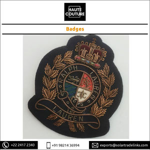 Llamativo diseño personalizado OEM marca bordado a mano hecho a mano coser lingotes Kora cobre antiguo insignias emblemas - Product Image 3