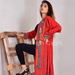 Tay Thêu Balochi Áo/Kurta-vintage Tay Thêu Balochi Áo-Antique Banjara Handmade Kuchi Dress