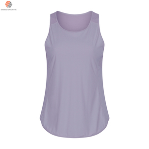 MESS SPORTS Breathable Eco-Friendly Quick Dry Loose Fitness Yoga Blank Long Terry Tank <b>Top</b> for <b>Women</b> Gym - Product Image 2